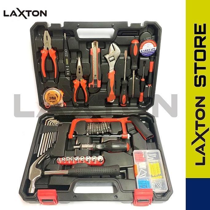 LAXTON TOOLSET TOOLKIT TOOLBOX ALAT TUKANG PERKAKAS L03-100 MURAH ORIGINAL DAN TERPERCAYA