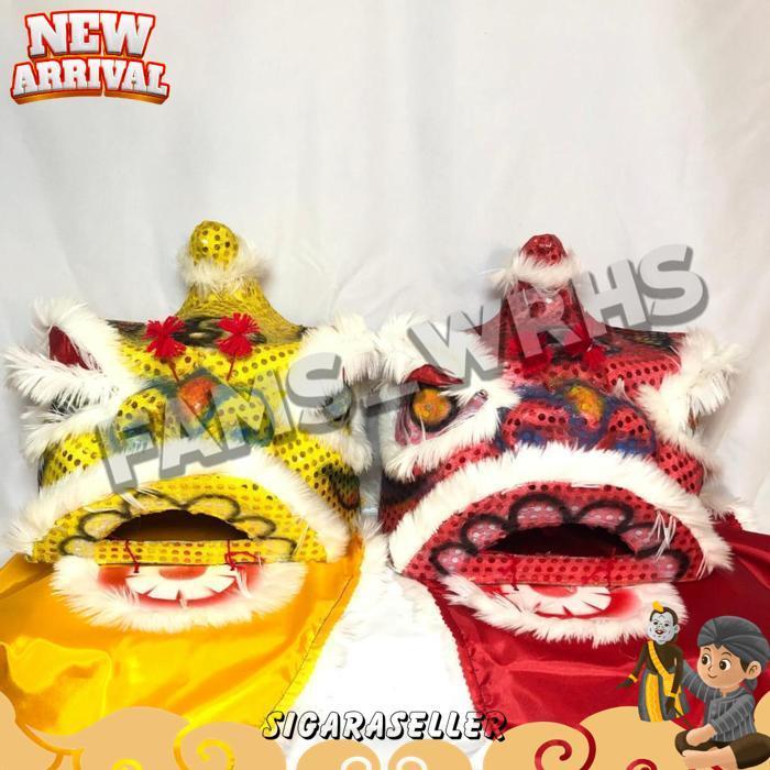 Barongsai Anak Dewasa Bahan Karton Tebal Kokoh Barongsai Kedip Br 1107