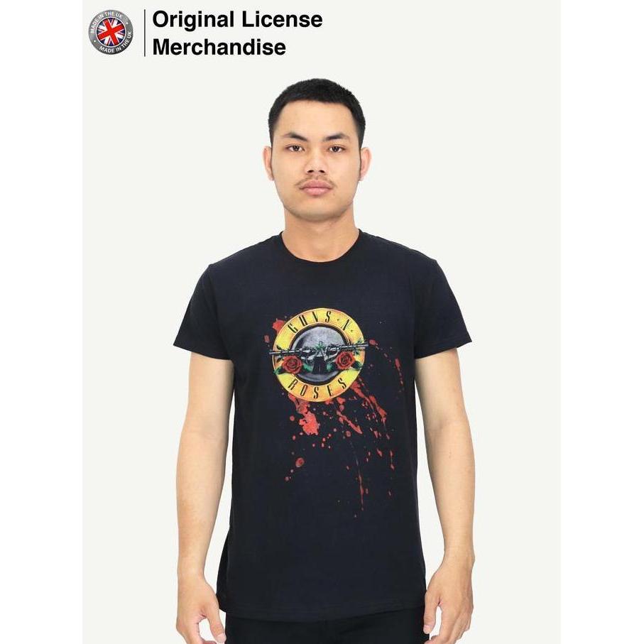 Kaos Import Official Band GNR GUNS N ROSES Bullet Gildan Softstyle murah