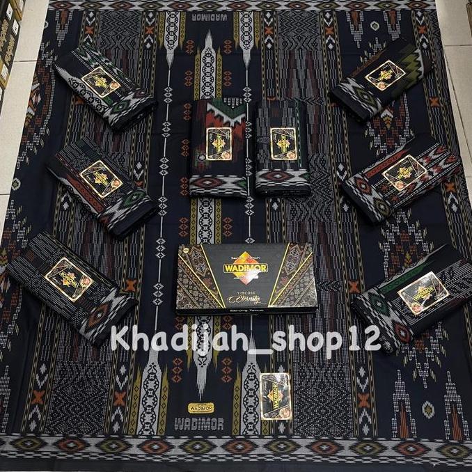 Sarung Wadimor Motif Bhs Sutra Wadimor Hitam Muslim Dewasa Lebaran Tenun Batik