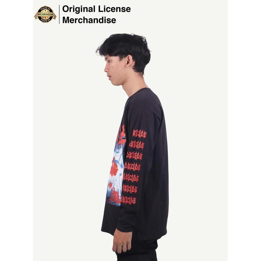 Baju Kaos Panjang Long Sleeve Katun Pria DEICIDE Once Upon The Cross murah