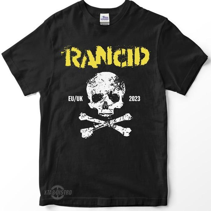 Kaos RANCID TOUR europe uk tshirt band punk Rancid and out come the wolves metal murah