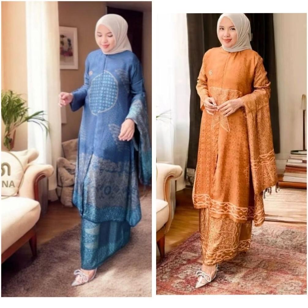 One Set Batik Paramitha| Set Selendang| Sutra Viscose