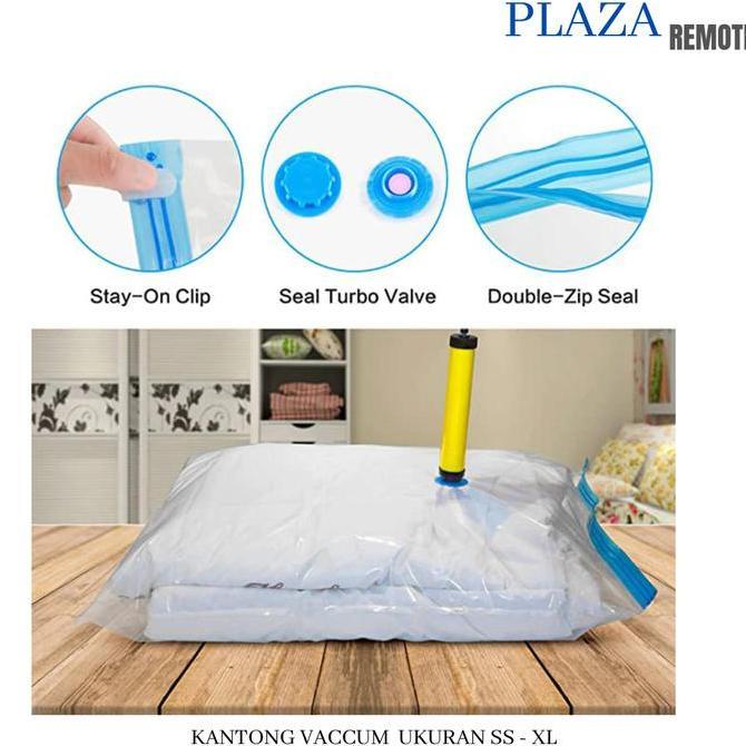 PLASTIK VACUM KOMPRESI TAS BAJU BANTAL BEDCOVER DLL
