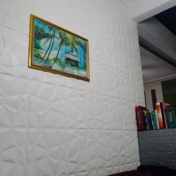 Promo Wallpaper Foam Sticker Wall Panel Diamond 3D 70X70 Cm Tebal 7.5 Mm Cod