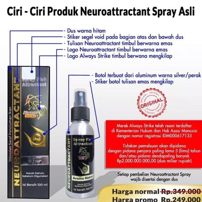 Neuroattractant Spray Fish Attractant Ikan Umpan Pancing Non Essen dari Always Strike