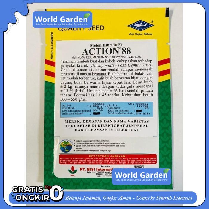 BENIH MELON HIBRIDA F1 ACTION 88 10G GRATIS ONGKIR