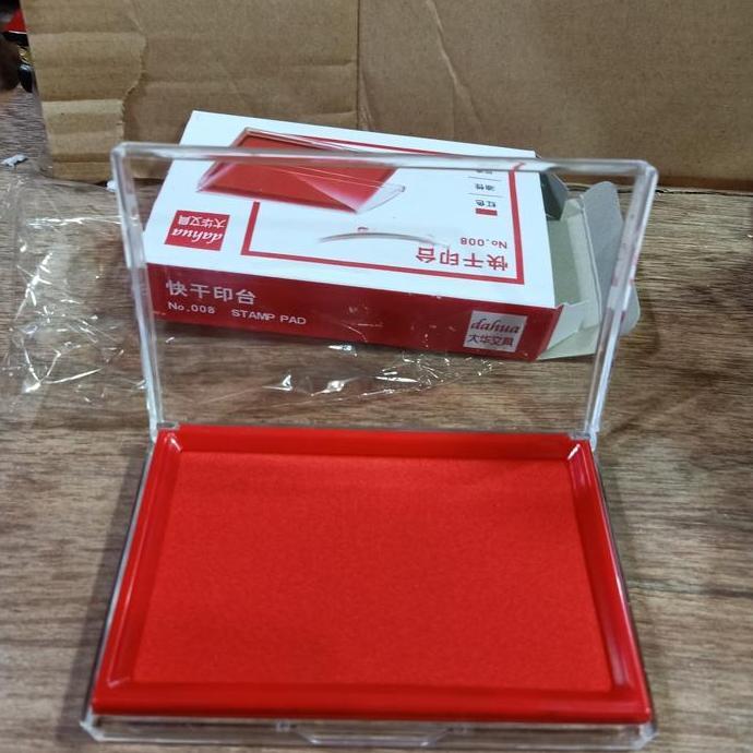 stamp pad tinta / stempel merah / bantalan stempel MUS
