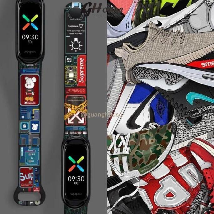 Strap Oppo Band Motif Silikon Tali Jam Oppo Band Bahan Silikon