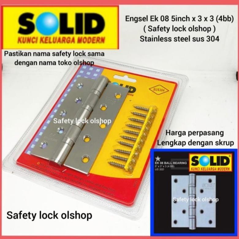 engsel pintu Ek 08 BB 5" solid 4bb ss sus 304