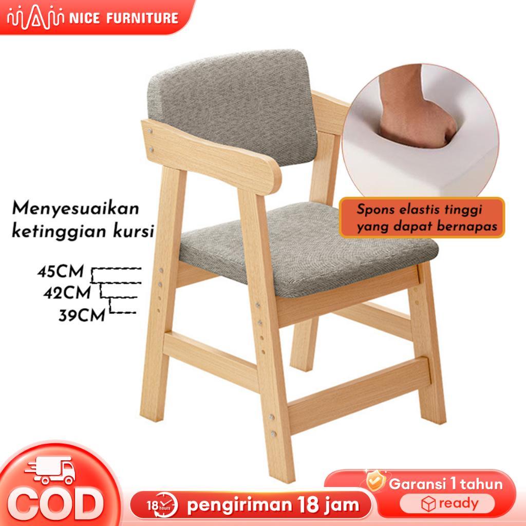 Kursi Belajar Kursi Kayu Bangku Anak  Chair  Makan Anak Bisa Menyesuaikan Ketinggian