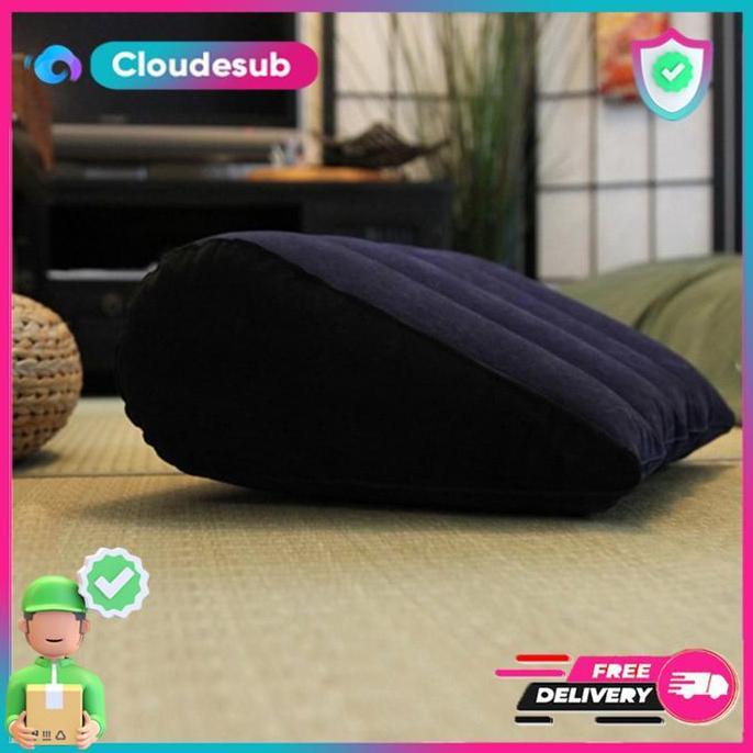 Bantal Bentuk Segitiga Tidur Olahraga Tiup Pompa Waterproof Serbaguna