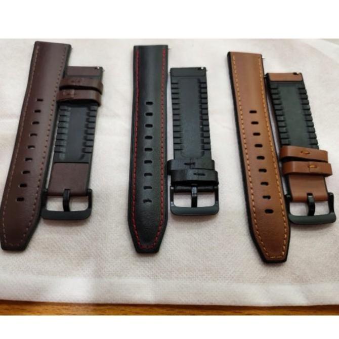 STRAP TALI JAM HUAWEI WATCH GT3 / GT 3 PRO MODEL LEATHER KULIT RUBBER