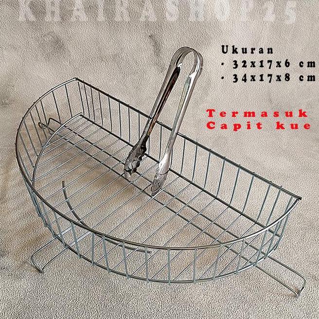 Keranjang Peniris Tirisan Minyak Untuk Gorengan Tirisan Gorengan Aluminium Dan Capit Kue