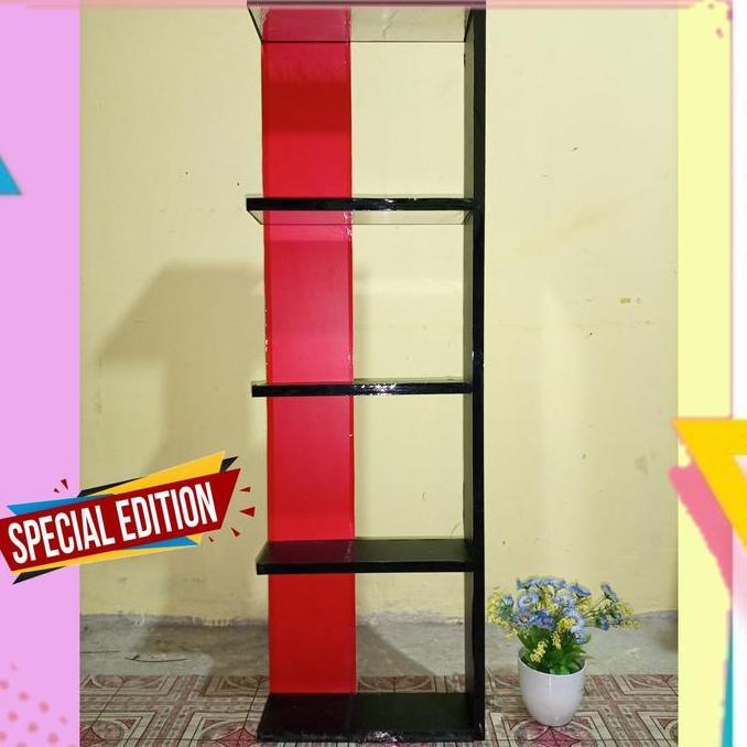 Rak hiasan rumah minimalis spesial rak tinggi 1 meter sudut - WR1MSDMH
