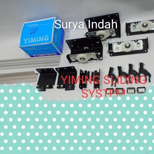 PROMO DISKON - rel sliding yimming 2 pintu rel sliding gantung rel yimming