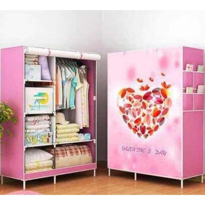 PROMO DISKON - Lemari Pakain Baju 105 Rak Gantung Baju Lemari Portable