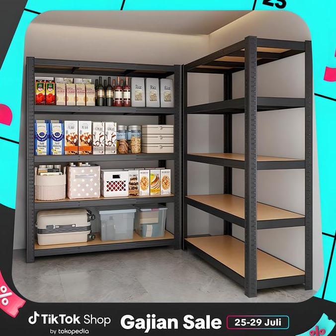 TERLARIS - Rak Besi Siku Lubang/Rak Gudang/ Rak besi /Rak susun 3/4/5 /Rak Dapur/Rak Supermarket Ser