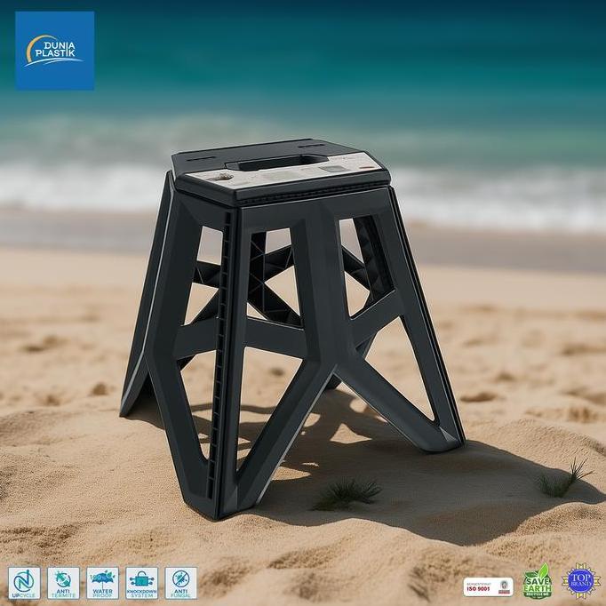 TERLARIS - Kursi & Meja Lipat Santai Kursi Meja Plastik Portable Kursi Taman Bangku Mancing Serbagun