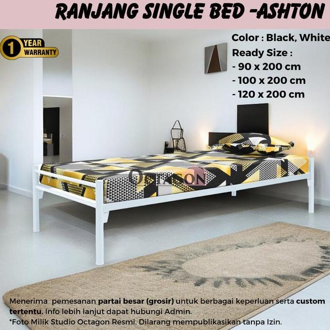 PROMO DISKON - Ranjang Divan Besi Minimalis 90x200 100x200 120x200 Ashton