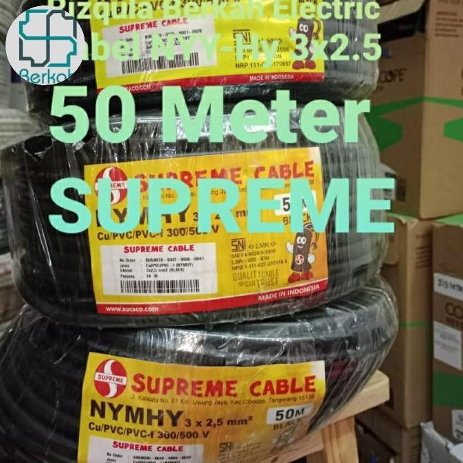 Promo Kabel NYY-HY 3x2.5 SUPREME 50 METER(Serabut)/Nyy-hy 3x2.5 SUPREME. Diskon