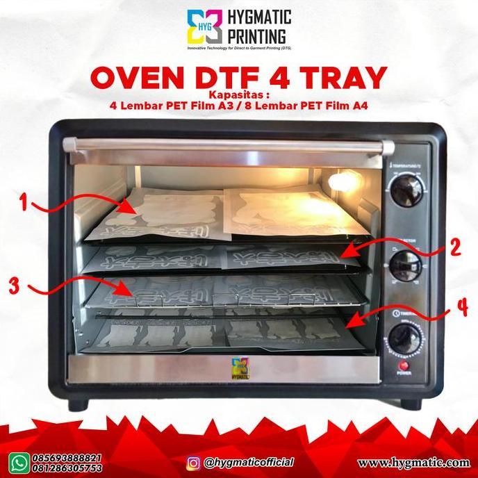 Mesin Oven DTF A3 - Oven DTF 4 Tray