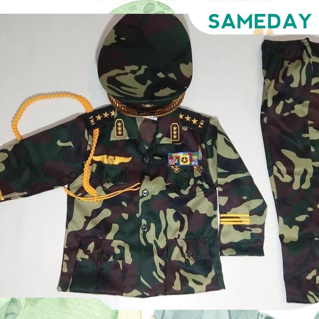 Baju Seragam Profesi Anak Abri , Tni  / Baju Seragam Karnaval Tk Sd Smp ( Cowok  )  Merk Kijang Orig