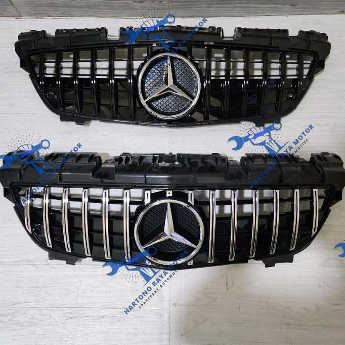 Grill GTR GT Mercedes Benz R172 W172 SLK 2011-2015 Grille R172 SLK Class With Emblem Logo Tengah
