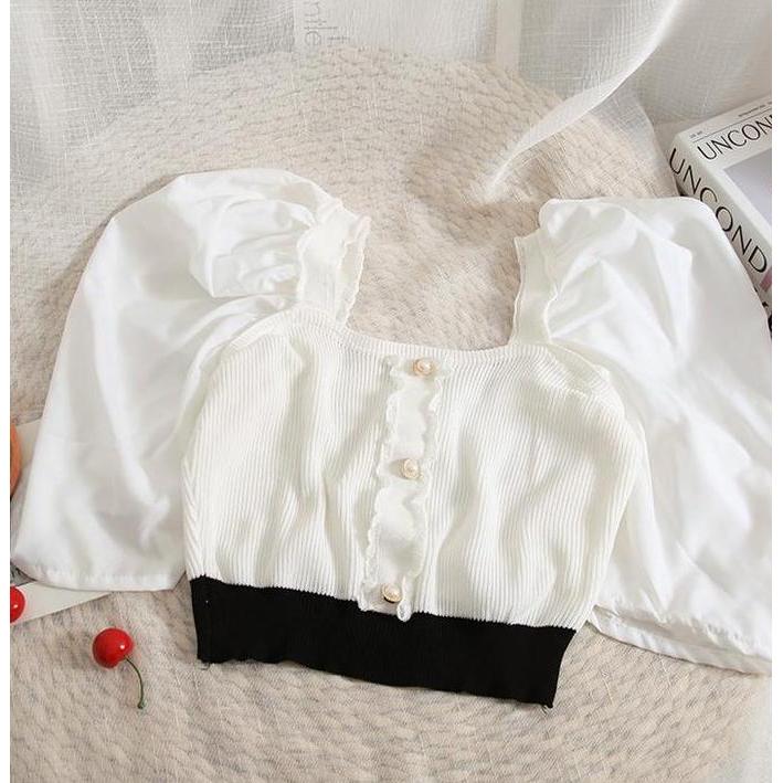 DF396 >> [HE] Crop Top Lengan Pendek Kekinian | Crop Top Wanita Premium | Crop Top Lengan Pendek Ter