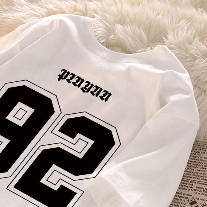 DB50 - seoulprint S579  Hitam Putih Biru Kaos  Number 27 Prints Oversize Pria Model Regular Unisex L