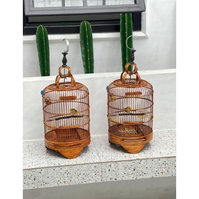 sangkar kurung pleci replika cumgkok bulat pleci kolibri untuk burung kecil lainnya siap tampa cepuk