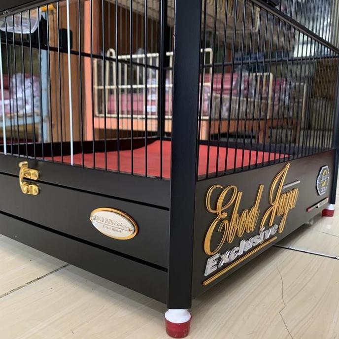 SANGKAR KANDANG KOTAK EBOD JAYA BLACK MASTER EXCLUSIVE RUJI FIBER LIMITED EDITION NO. 2 FULL AKRILIK