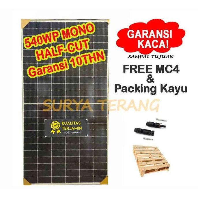 Solar Panel Surya 540wp Mono Solar Cell 540wp Mono Packing Kayu