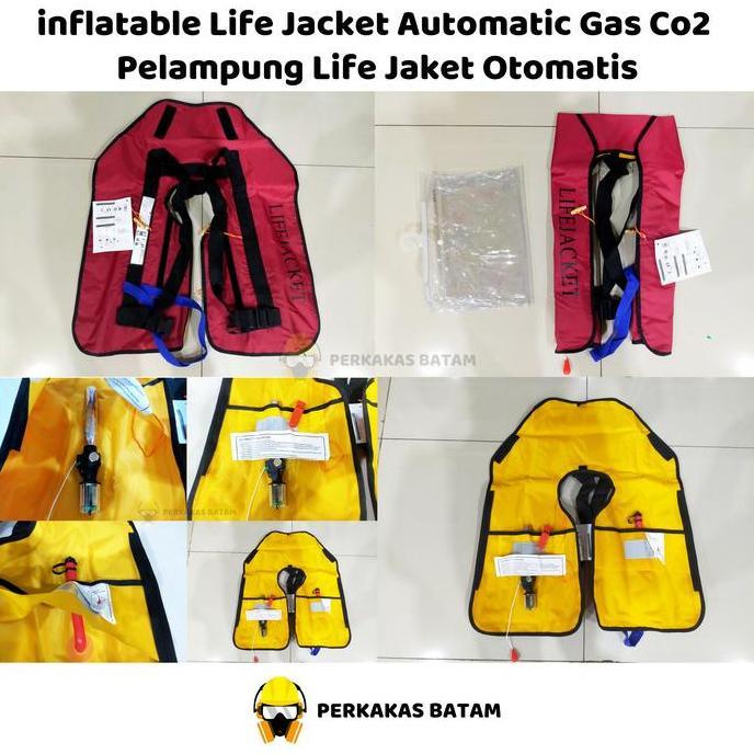 inflatable Life Jacket Automatic Gas Co2 Pelampung Life Jaket Otomatis PRAM