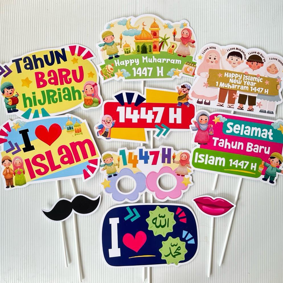 PROPS PHOTOBOOTH POSTER PAWAI TAHUN BARU ISLAM MUHARRAM HIJRIAH AKSESORIS DEKORASI FOTO