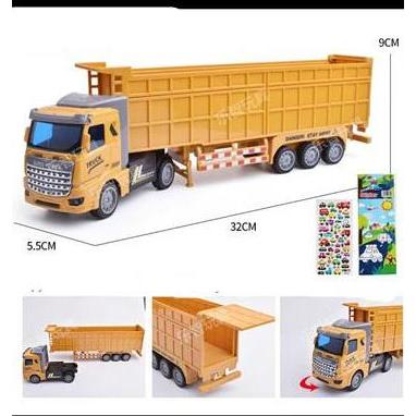 MAINAN RC CONTAINER TRUCK 12RODA TRUK MUATAN BARANG REMOTE