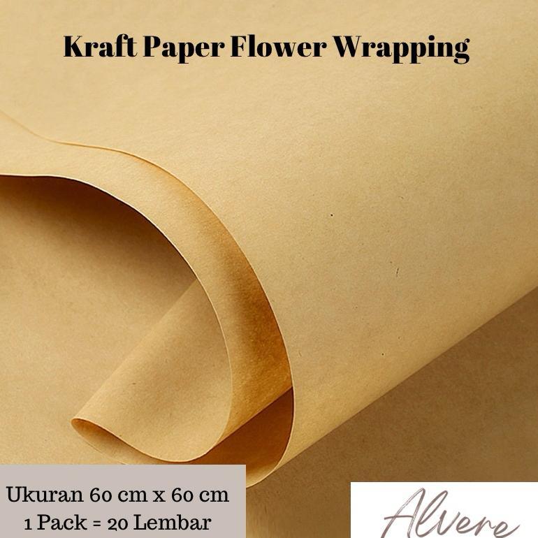 Kertas Kraft Craft Paper Vintage Flower Wrapping Buket Bunga
