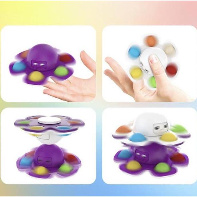 Spinner Octopus Gurita Pop It Fidget Toys Squishy Mainan Anak Tiktok