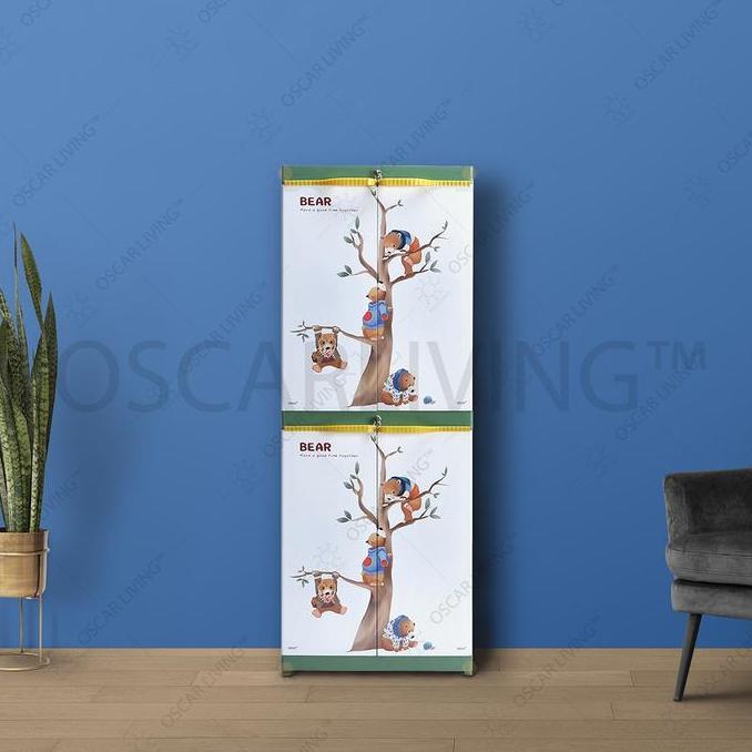 Lemari Plastik Sinbak Mini Lemari Pakaian Anak + Kunci LEMARI KARAKTER FULL RAK