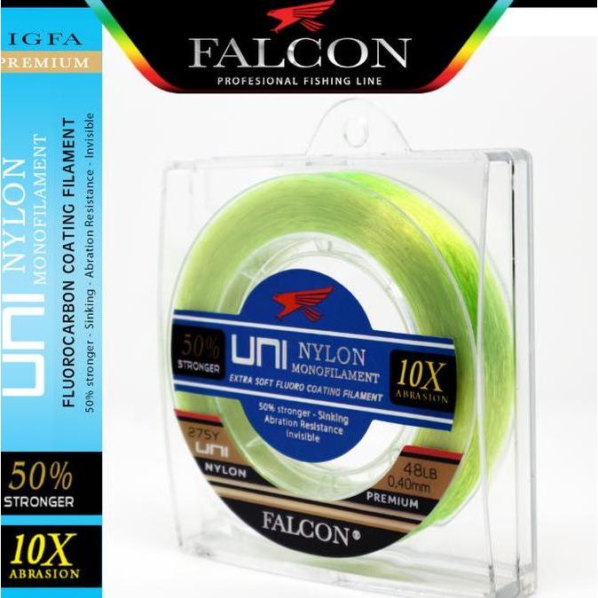 Senar Pancing Falcon UNI 275 yards Yellow Fluo Night Vision