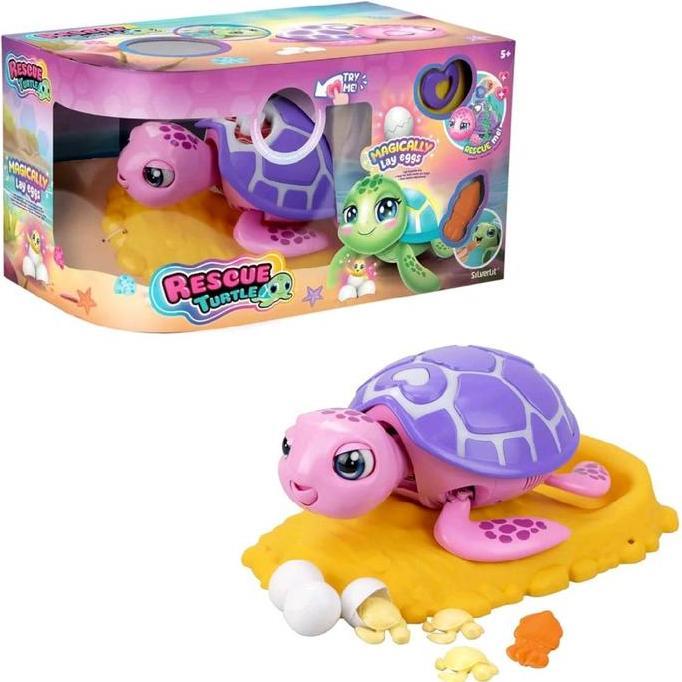 Mainan Anak Rescue Turtle Interaktif Magically Lay Eggs Kura-Kura  dengan Cangkang yang Dapat Beruba