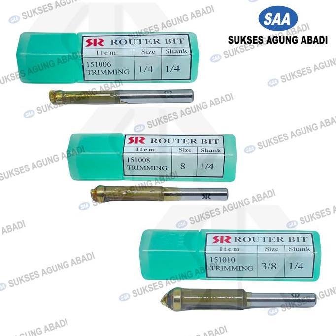 SR/YASAKA Mata Profil Roda / Router Bit Triming One Bearing - 1/4"