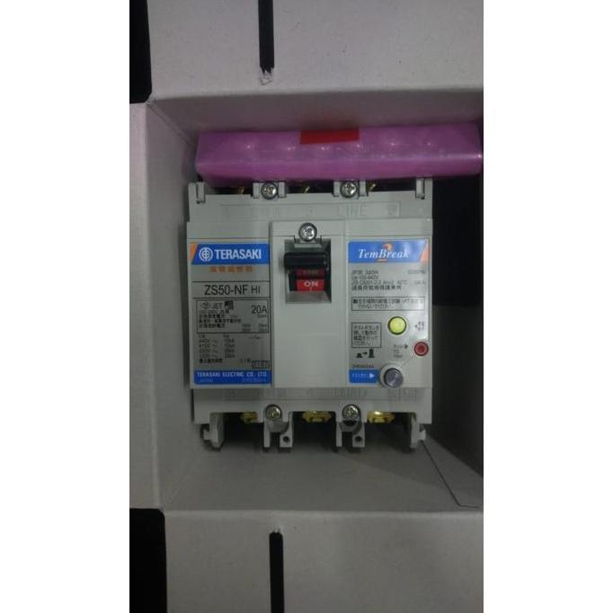 Murah ELCB 3P 50AF 20A 10kA 30mA - Terasaki Non COD