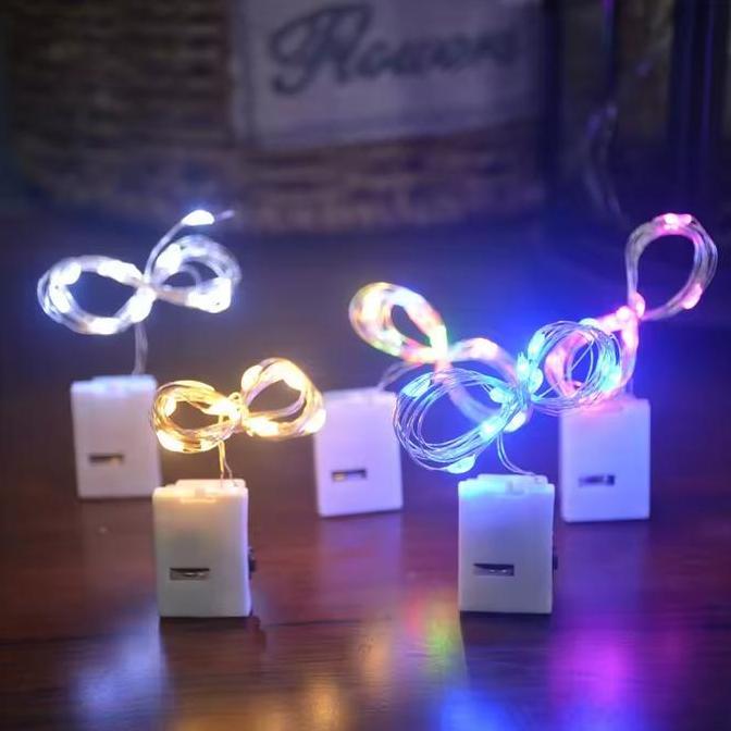 [GROSIR] led kawat baterai mode kedip / tumblr kawat mini lampu hias gift box bucket bunga balon pan