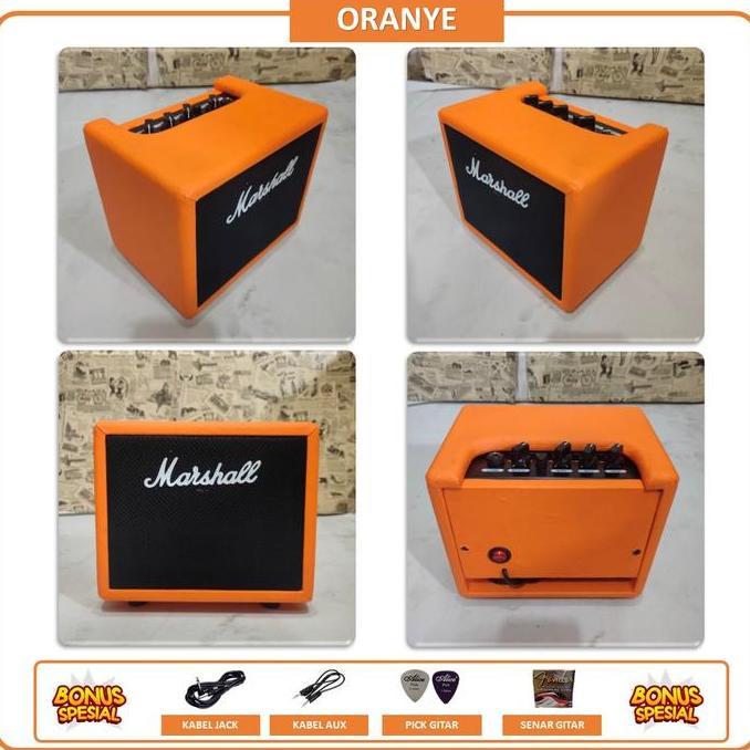 Ampli Gitar & Bass 5 Inch ada bluetooth 2 Input efek DELAY distorsi Bonus Kabel Jack & Pick Gitar & 