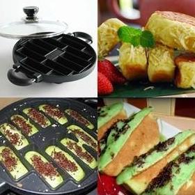 CETAKAN KUE PUKIS 10 KEJU COKLAT PANGGANG PANCONG SNACKMAKER TEFLON