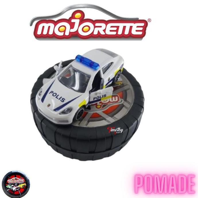 Diecast Majorette Pomade Porsche Panamera Polis Putih New Loose Open