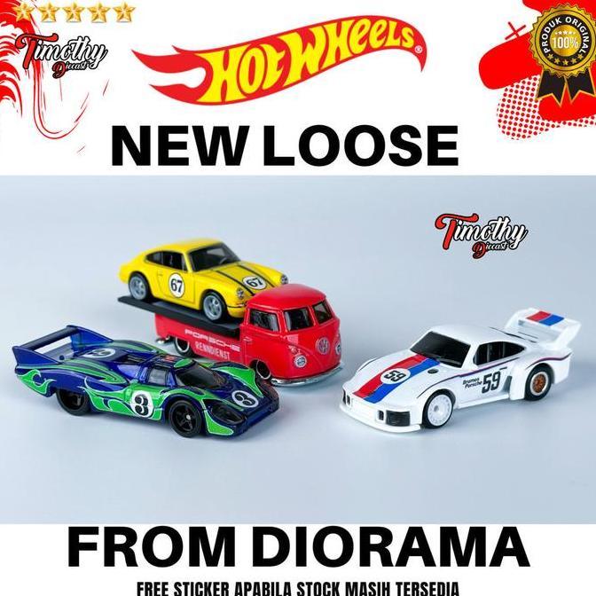 Hot Wheels New Loose Diorama Porsche Varian T1 Pickup 935 911R 917LH
