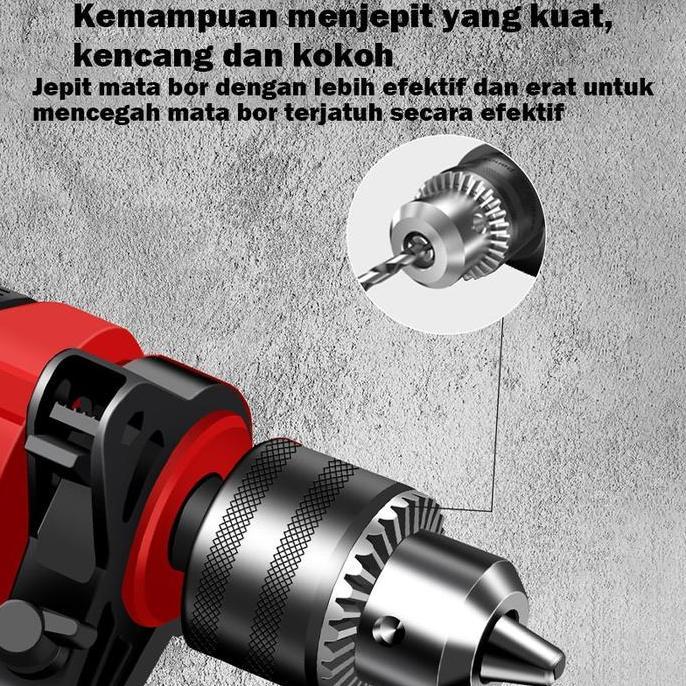 Reaim Mesin Bor Listrik Alat Bor dinding listrik portable 10mm 700watt dengan fitur pengatur kecepat