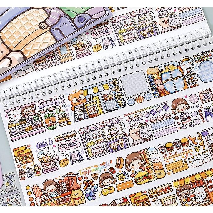 Buku sticker kosong reusable bisa digunakan berulang kali buku buat tempelan koleksi stiker kawai es